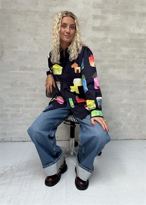 Pocket oversized midweight cotton skjorte Refugios Stine Goya 